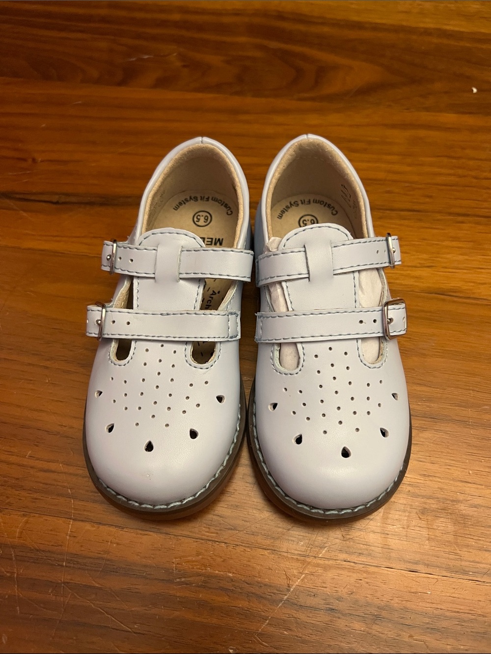 Brand New Footmates Classic Light Blue Kids Mary Jane Shoes with Double Straps